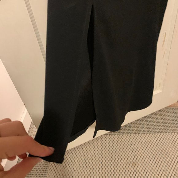 Trouve Black Racerback Side Slits Midi Dress - Picture 2 of 3